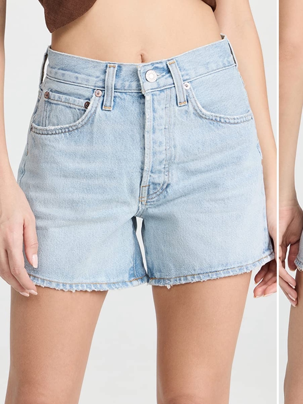 Agolde Parker Long Loose Fit Vintage Shorts in Twister